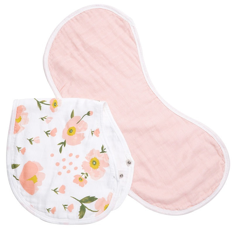 Burp Cloth Bib Organic Bamboo Cotton Grey