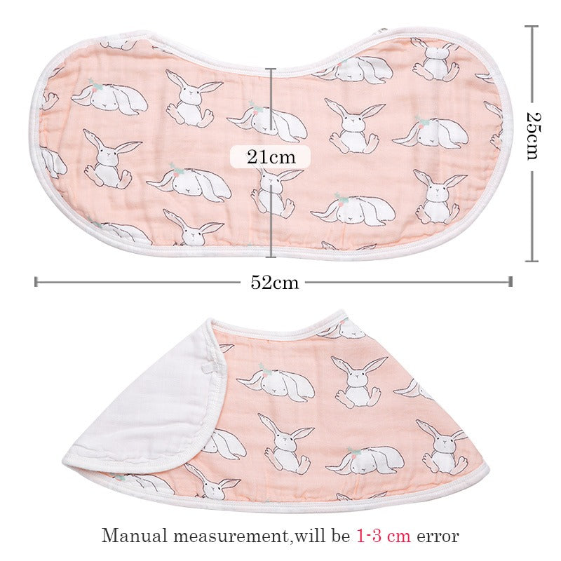 Burp Cloth Bib Organic Bamboo Cotton Leaves