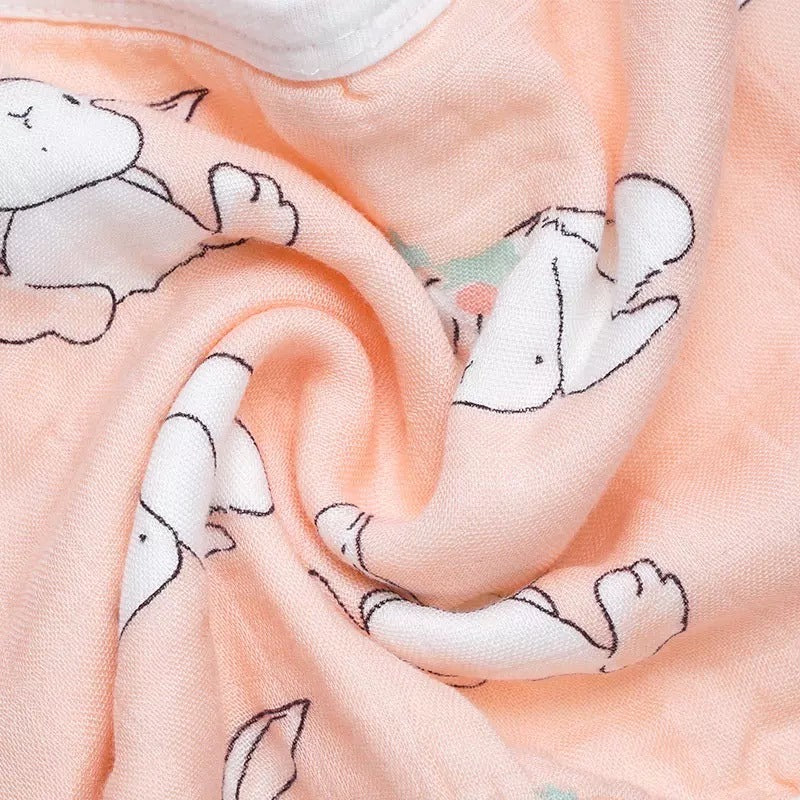 Burp Cloth Bib Organic Bamboo Cotton Leaves