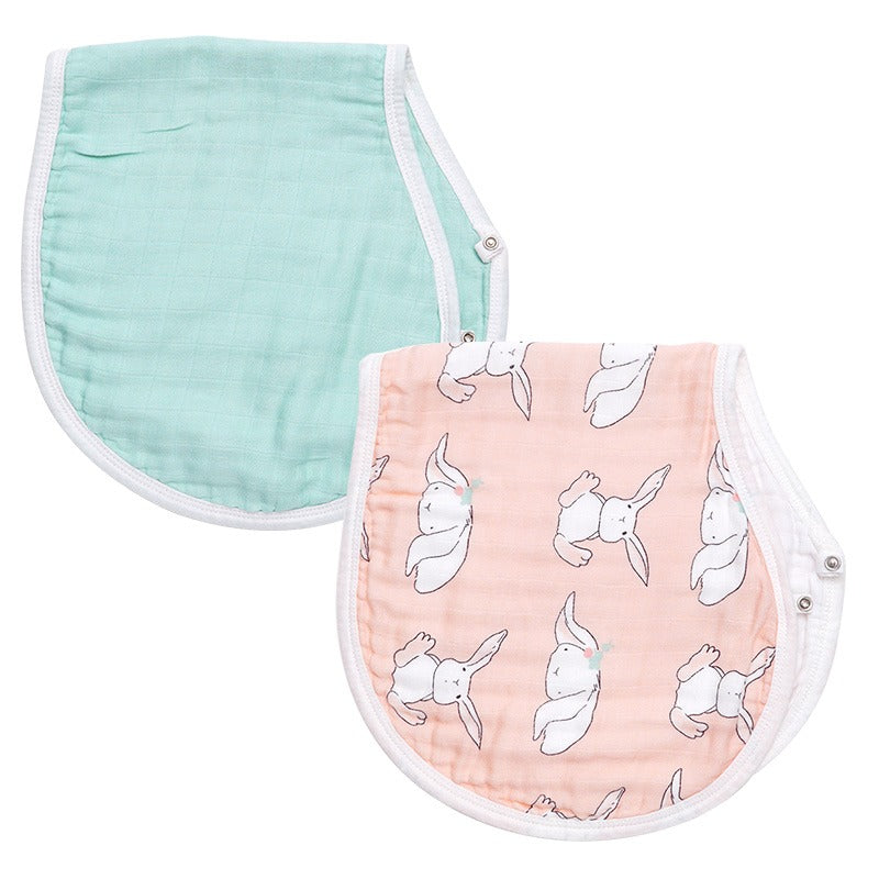 Burp Cloth Bib Organic Bamboo Cotton Mint