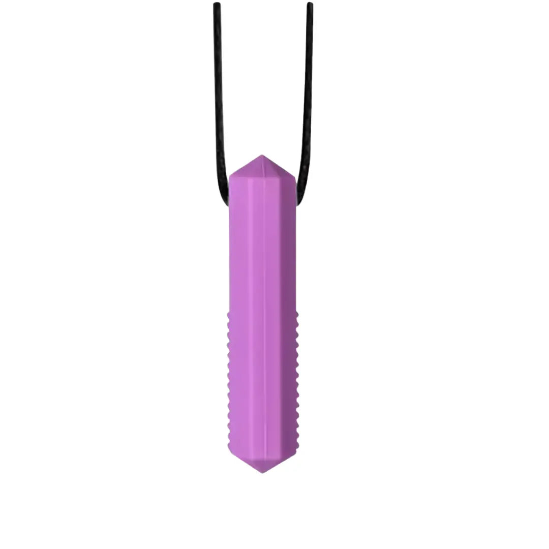 Gem Pendant Silicone Sensory Necklace Purple