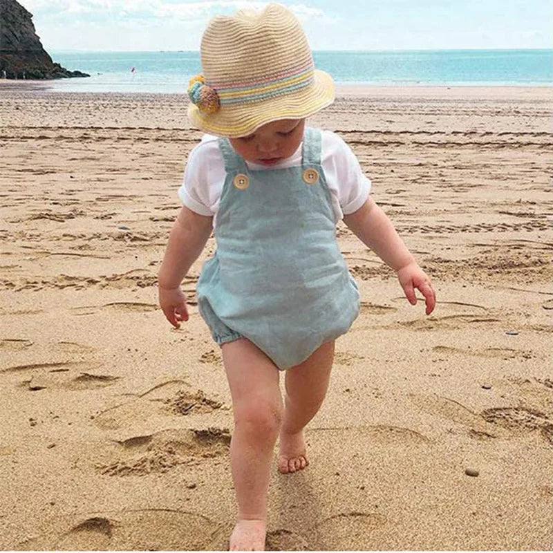 Linen Overall Romper