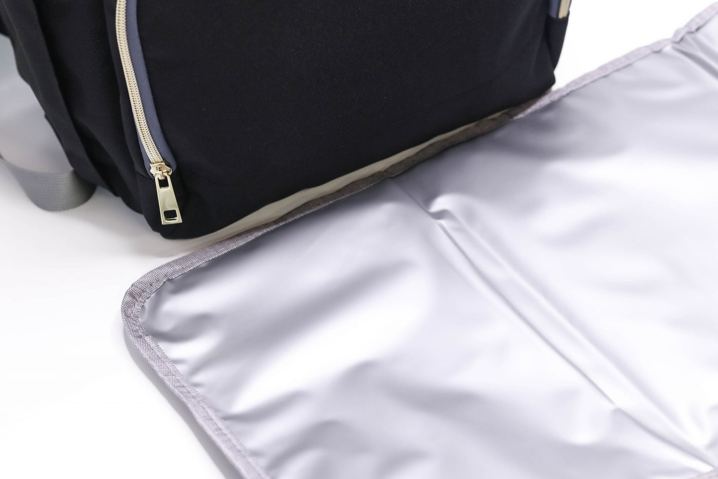 Nappy Bag Backpack Black and Grey Essential