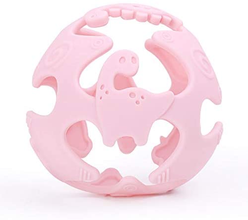 Silicone Dinosaur Sensory Teething Ball Our dinosaur teething balls are great for little hands to grasp, stimulating sensory play time, textured flexible toy to help soothe baby's gum.