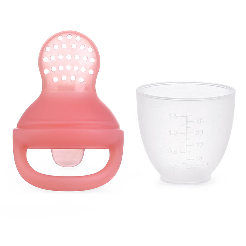 Silicone feeder 2 pack baby silicone feeding pacifier pink blue fruit feeder