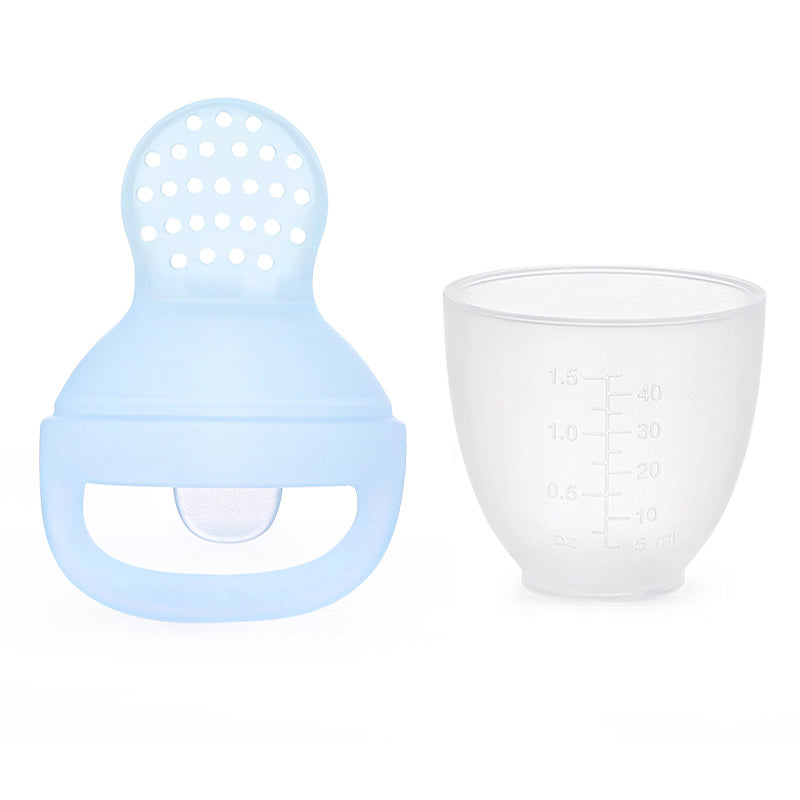 Silicone feeder 2 pack baby silicone feeding pacifier pink blue fruit feeder
