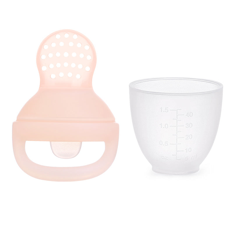 Silicone feeder 2 pack baby silicone feeding pacifier pink blue fruit feeder