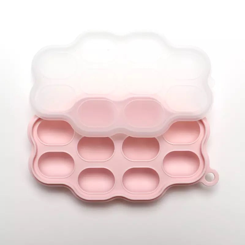 Silicone Frozen Food Tray - 10 Compartments Preparing food for you little ones made easy with our silicone food trays. These 10 compartment moulds make the perfect portion. Simply fill the moulds and pop it in the freezer of fridge. Sizing pairs perfectly with our silicone feeders. Made from food grade silicone, easy to clean and dishwasher safe. You can use for food storage or as a nipple tray for your little ones to explore new foods. Perfect for purees or water.