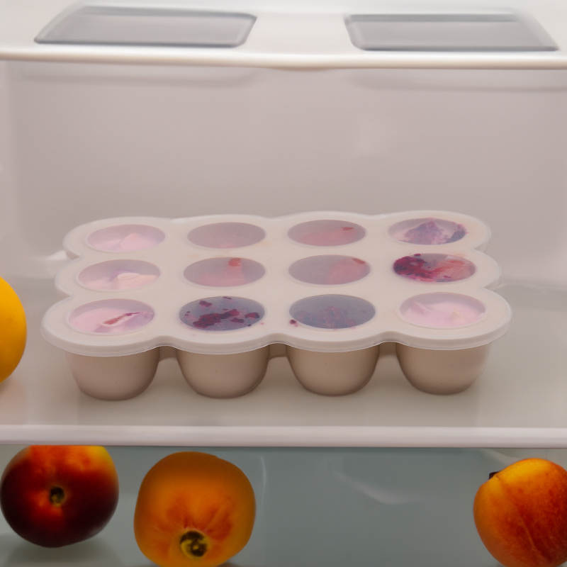 Silicone Feeder Frozen Food Tray - 12 Compartments Preparing food for you little ones made easy with our silicone feeder food trays. These 12 compartment moulds make the perfect portion. Simply fill the moulds and pop it in the freezer of fridge