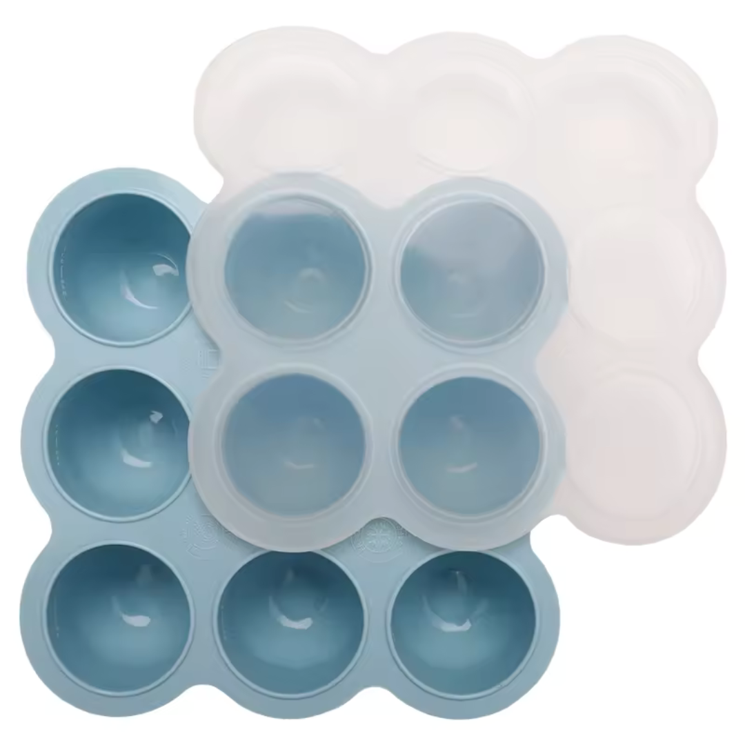 Silicone Feeder Frozen Food Tray – 9 Compartments 60ml Preparing food for you little ones made easy with our silicone feeder food trays. These 9 compartment moulds make the perfect portion. Simply fill the moulds and pop it in the freezer of fridge