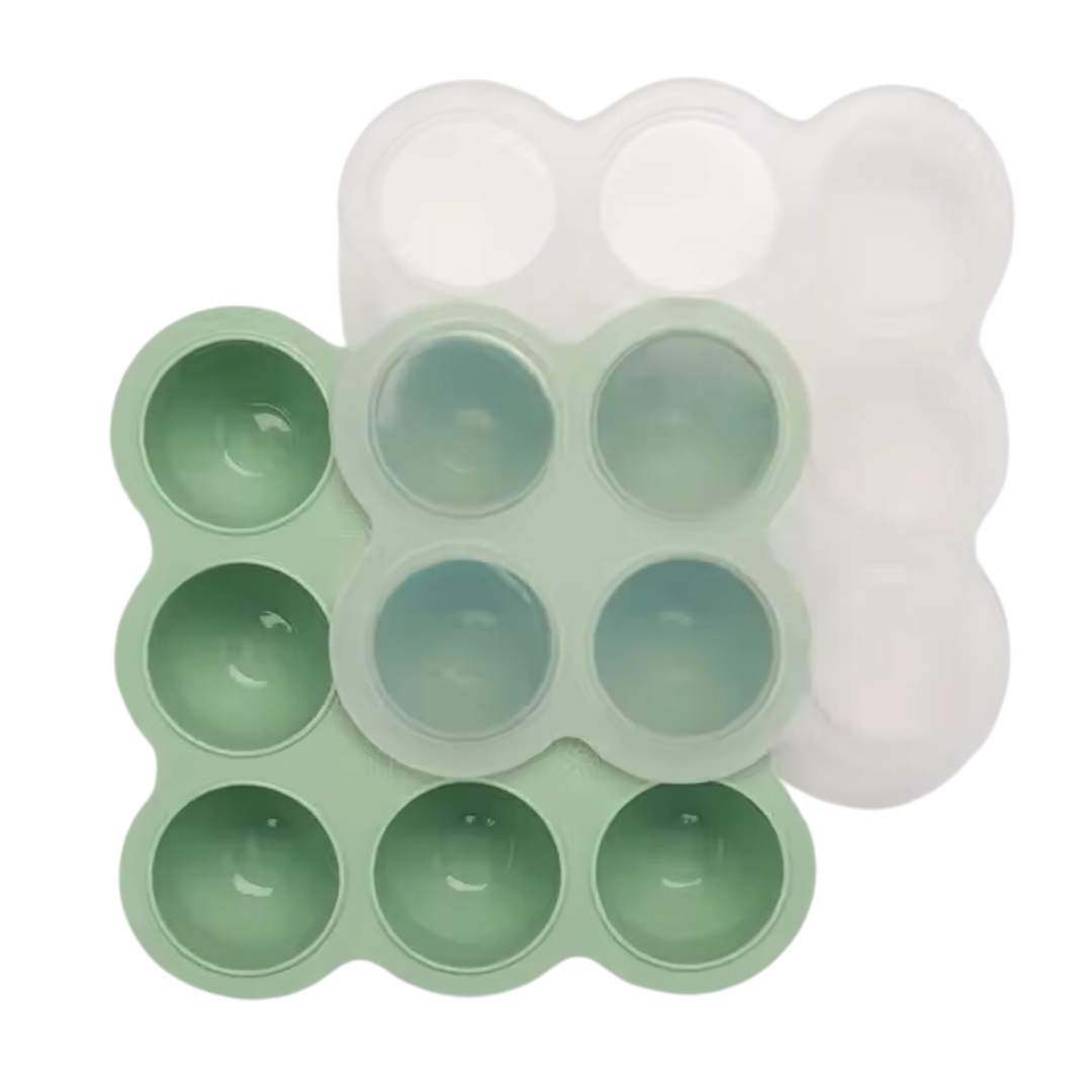 Silicone Feeder Frozen Food Tray – 9 Compartments 60ml Preparing food for you little ones made easy with our silicone feeder food trays. These 9 compartment moulds make the perfect portion. Simply fill the moulds and pop it in the freezer of fridge