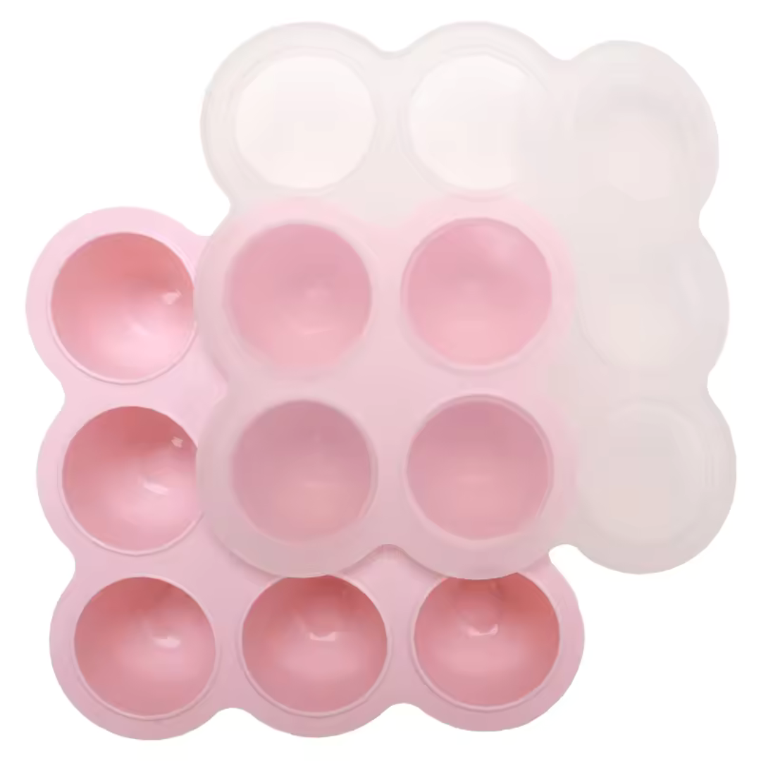 Silicone Feeder Frozen Food Tray – 9 Compartments 60ml Preparing food for you little ones made easy with our silicone feeder food trays. These 9 compartment moulds make the perfect portion. Simply fill the moulds and pop it in the freezer of fridge