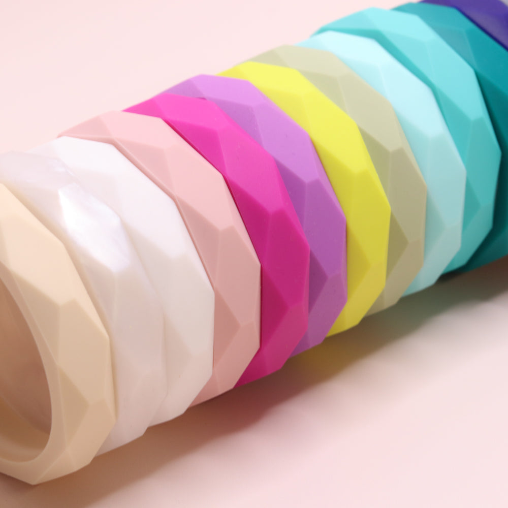 Silicone Geo Teething Bangle