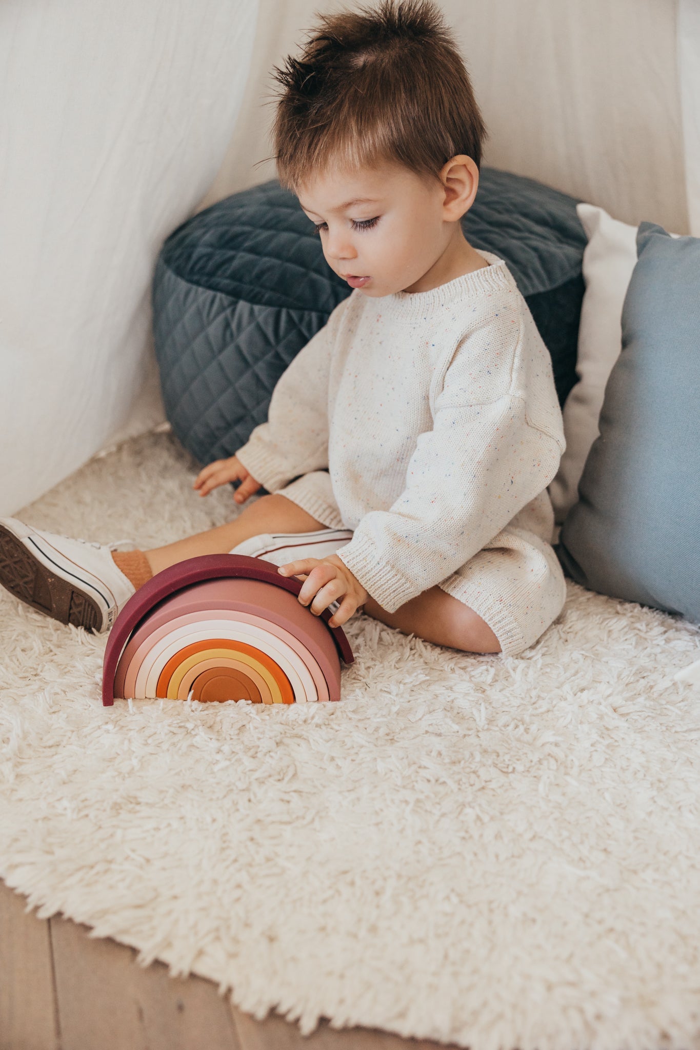 Silicone Rainbow Stacking Toy Neutral