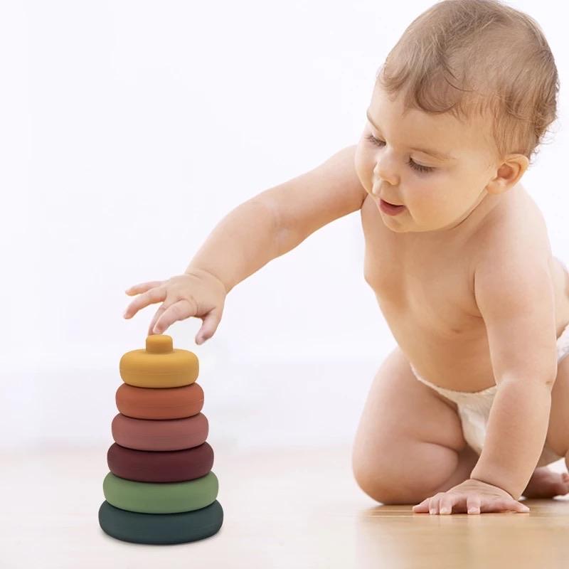 Silicone stacking tower Round