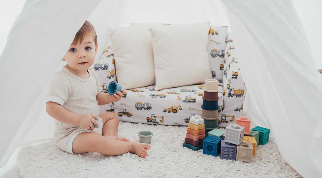 Silicone stacking tower teething toy Star Rustic