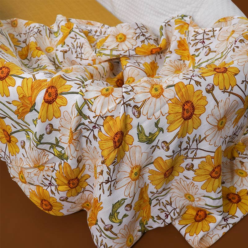 Swaddle blanket Swaddle Baby Blankets Bamboo Cotton 120cm x 120cm Soft to touch and gentle against the skin, our muslin cotton blankets are ideal for swaddling, use as a pram cover, nursing cover, burp cloth or play mat. Measuring 120cm x 120cm and made from organic bamboo cotton muslin, these swaddles are breathable and their generous size makes swaddling easy.