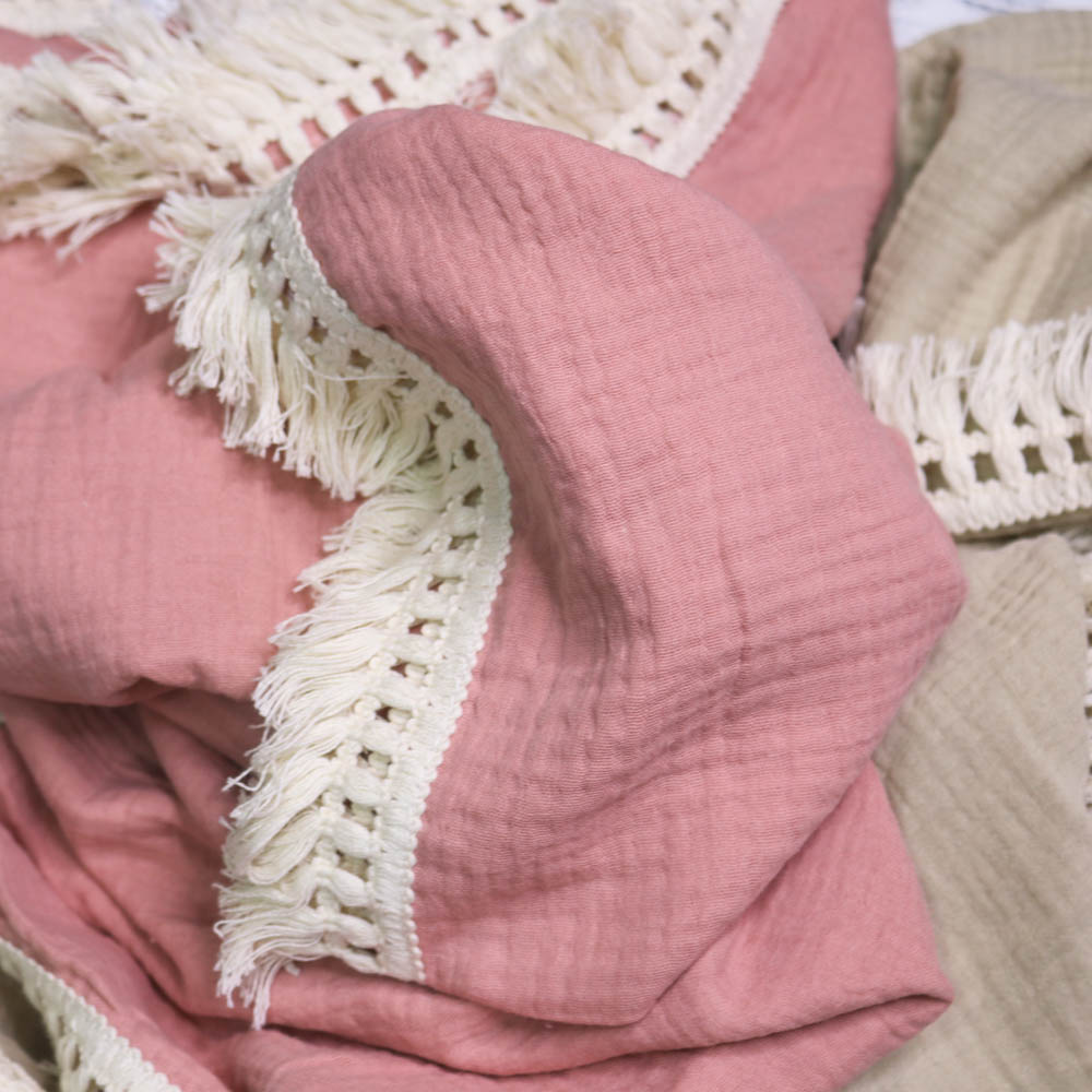 Swaddle blanket Swaddle Baby Blankets Bamboo Cotton 120cm x 120cm Soft to touch and gentle against the skin, our muslin cotton blankets are ideal for swaddling, use as a pram cover, nursing cover, burp cloth or play mat. Measuring 120cm x 120cm and made from organic bamboo cotton muslin, these swaddles are breathable and their generous size makes swaddling easy.