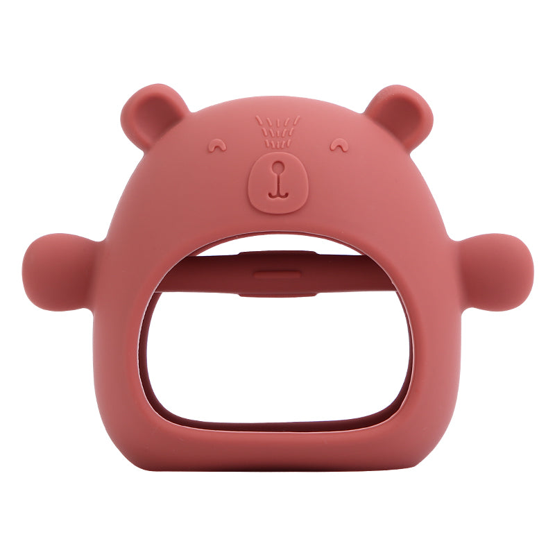 silicone teething mitten bear teething mitten teether silicone toy
