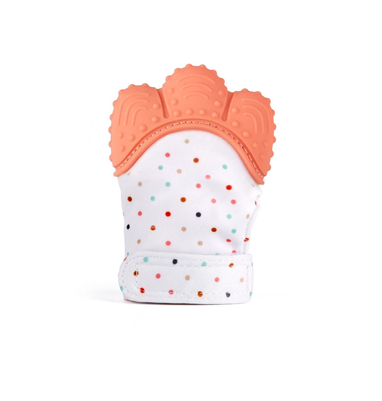 Teething Mitten Glove Teether Mitt Salmon Orange