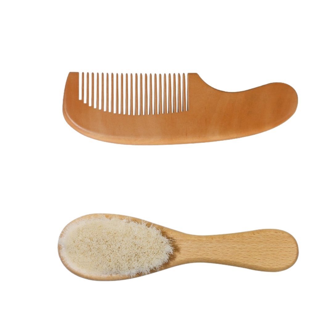 Wooden Baby Brush and Comb Set