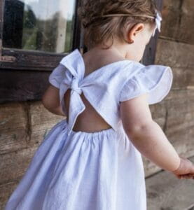 Discovering Cute Linen Baby outfits: Linen Ruffle Rompers and Linen Ruffle Dresses