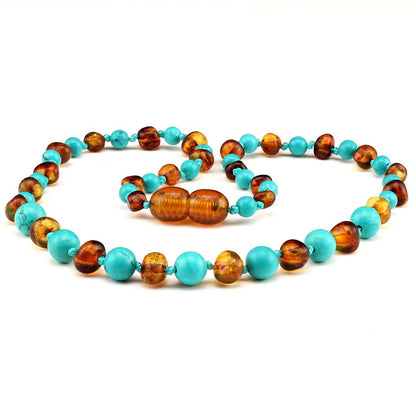 amber teething necklace amber gemstone teething necklace turquoise