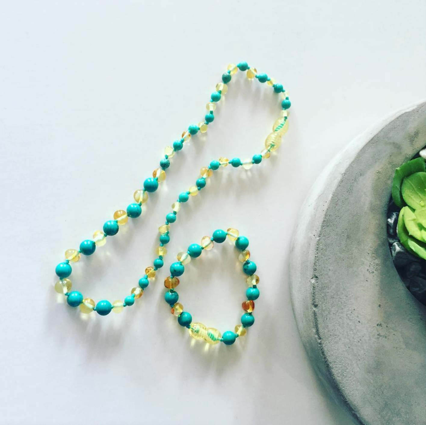 Amber necklace lemon and turquoise amber and gemstone necklace jewellery baltic amber