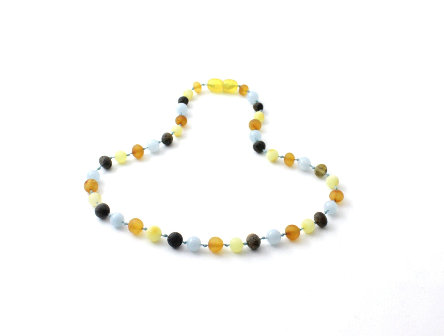 Amber Necklace Multi Raw Aquamarine | 32cm