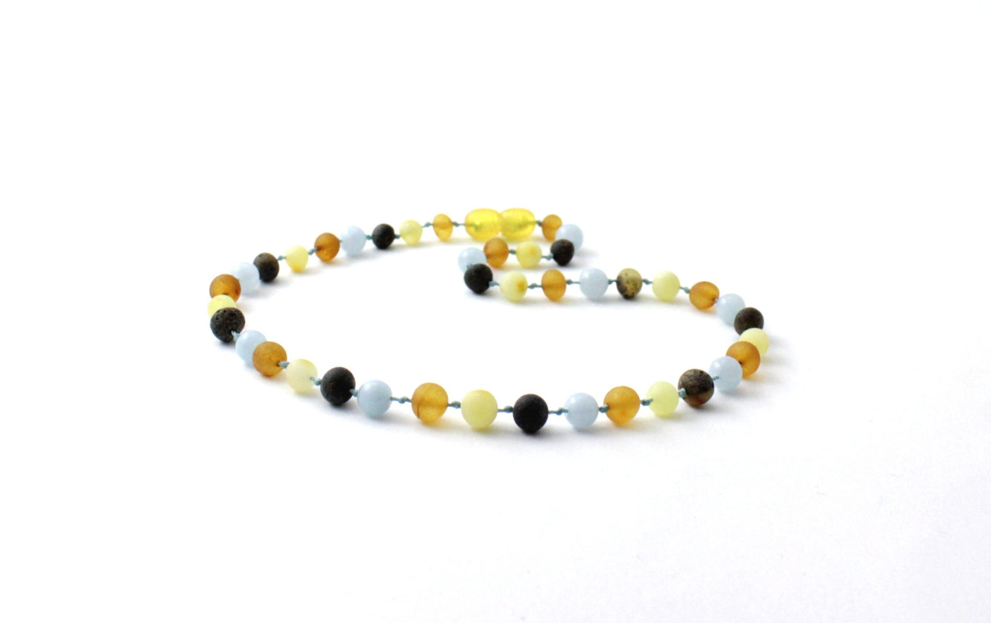 Amber Necklace Multi Raw Aquamarine | 32cm