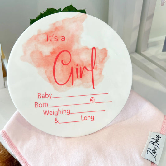 Birth Announcement Plaque It’s a Girl