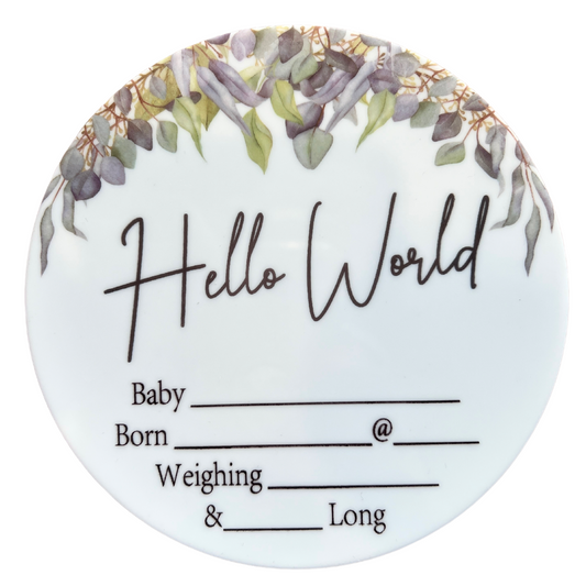 Birth Announcement Plaques Blue Wattle