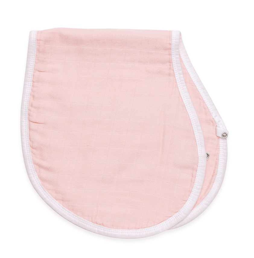 Burp Cloth Bib Organic Bamboo Cotton Blush