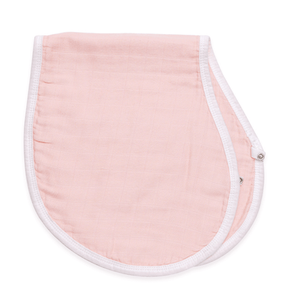Burp Cloth Bib Organic Bamboo Cotton Blush