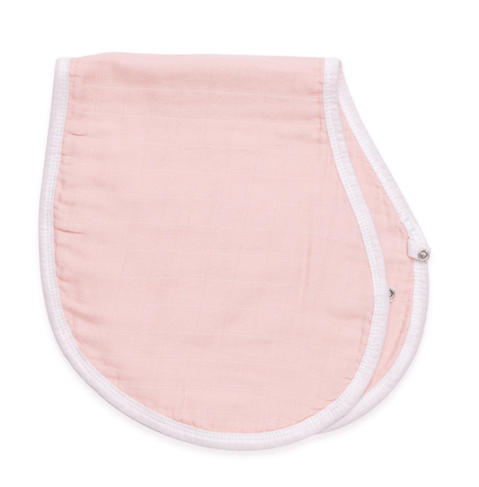 Burp Cloth Bib Organic Bamboo Cotton Blush