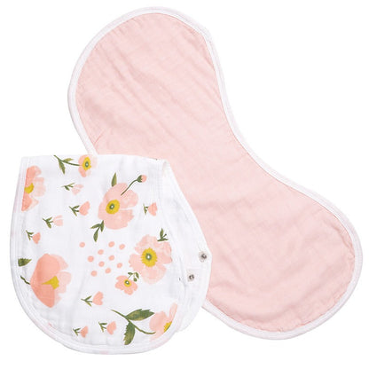 Burp Cloth Bib Organic Bamboo Cotton Mauve