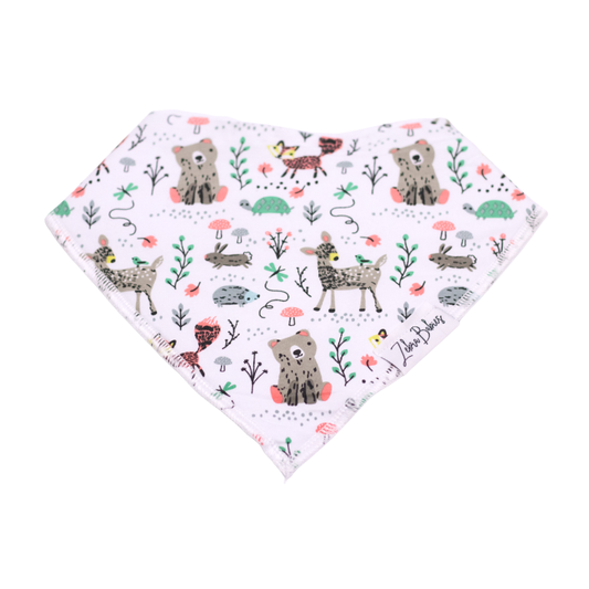 Dribble bib baby bibs boy girl blue white peachy floral design baby bib