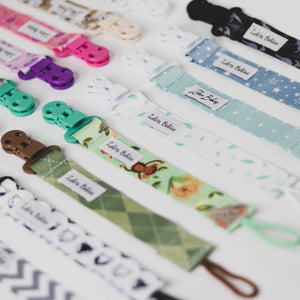 Dummy Clips - Flexi Ribbon Dummy Clips baby dummy chain dummy holder Australia pacifier chain clip holder