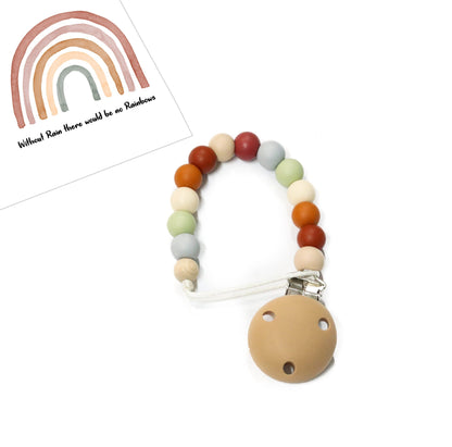 Dummy Clip Silicone Dummy Clip - Neutral Rainbow