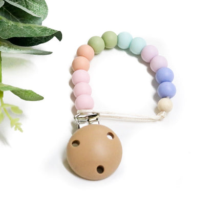 Dummy Clip Silicone Dummy Clip - Pastel Rainbow