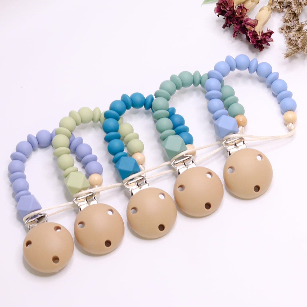 Personalised dummy clip dummy chain custom baby name announcement
