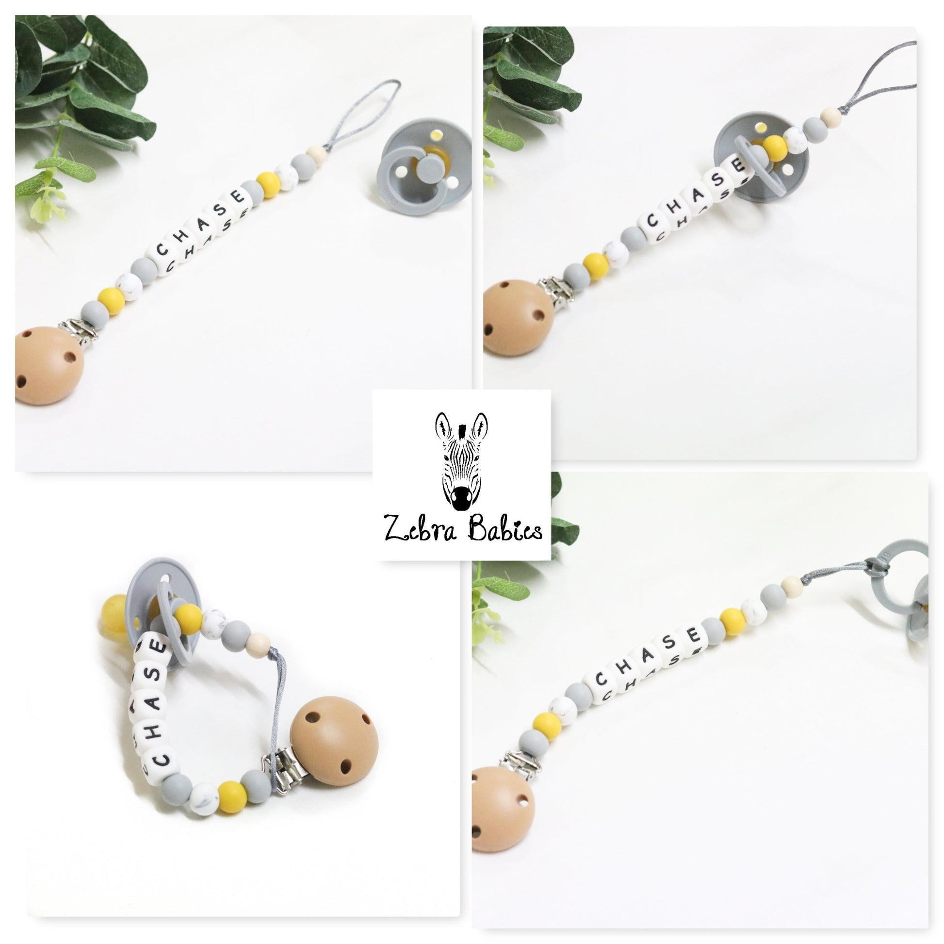 Dummy Clips Silicone Personalised Name