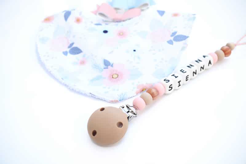 silicone dummy clip personalised name clip soother holder dummy chain