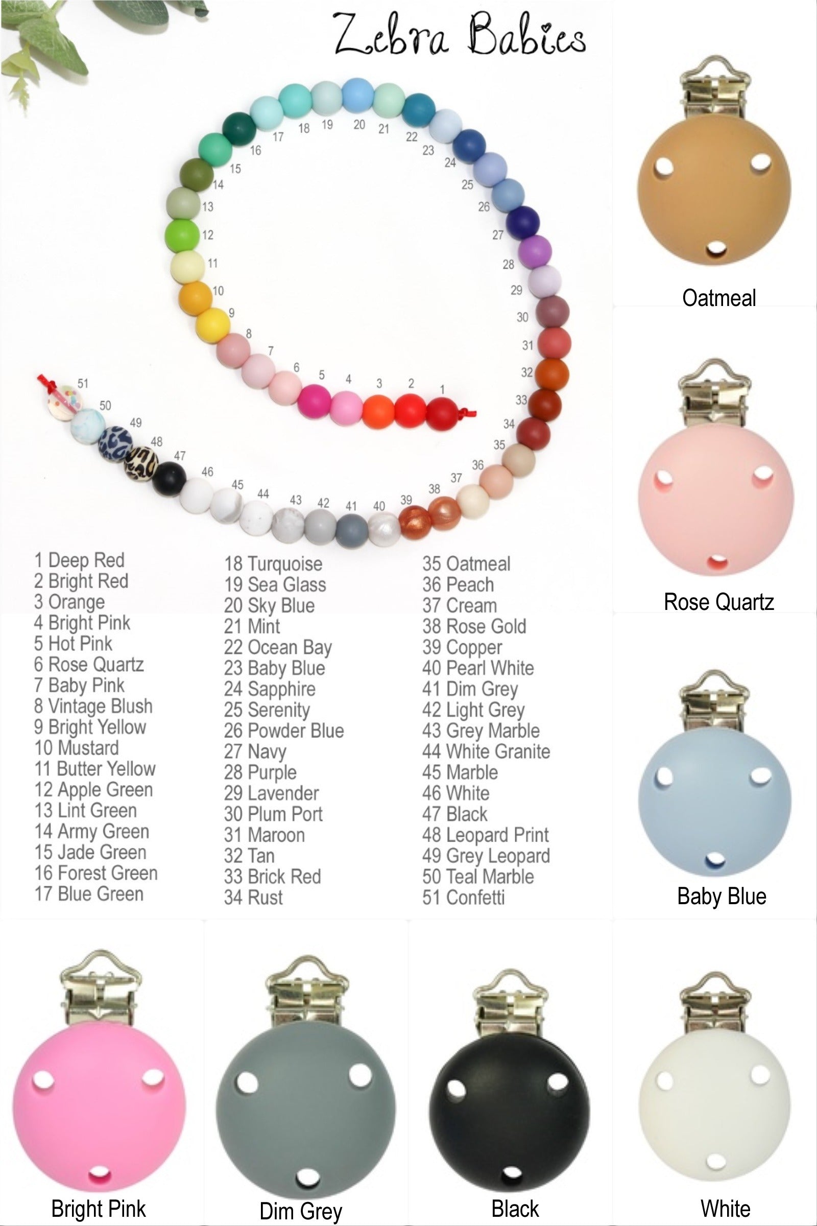 Dummy Clips Silicone Personalised Name CUSTOM enter colours no. in box