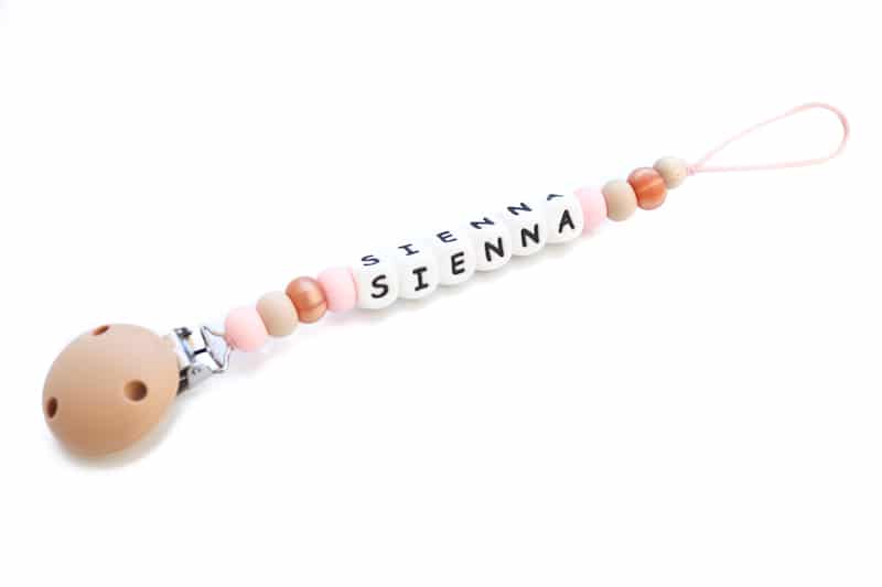 silicone dummy clip personalised name clip soother holder dummy chain