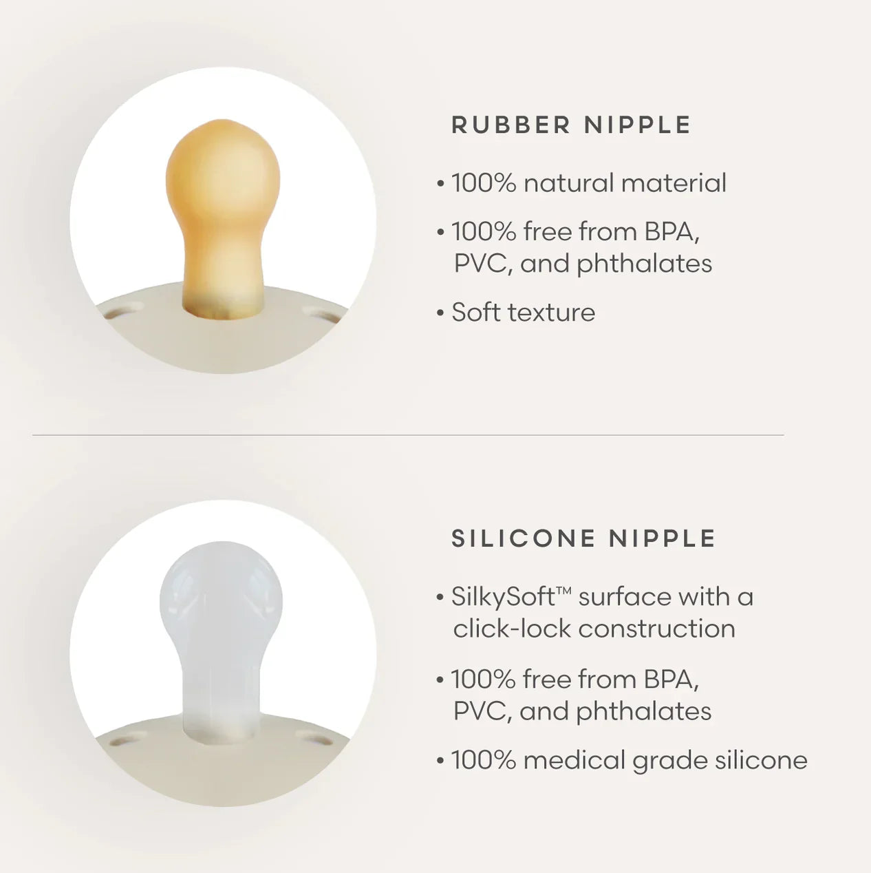 FRIGG DUMMIES The FRIGG dummies line of silicone pacifiers has been thoughtfully designed for your baby's comfort. The outward curve keeps the dummy