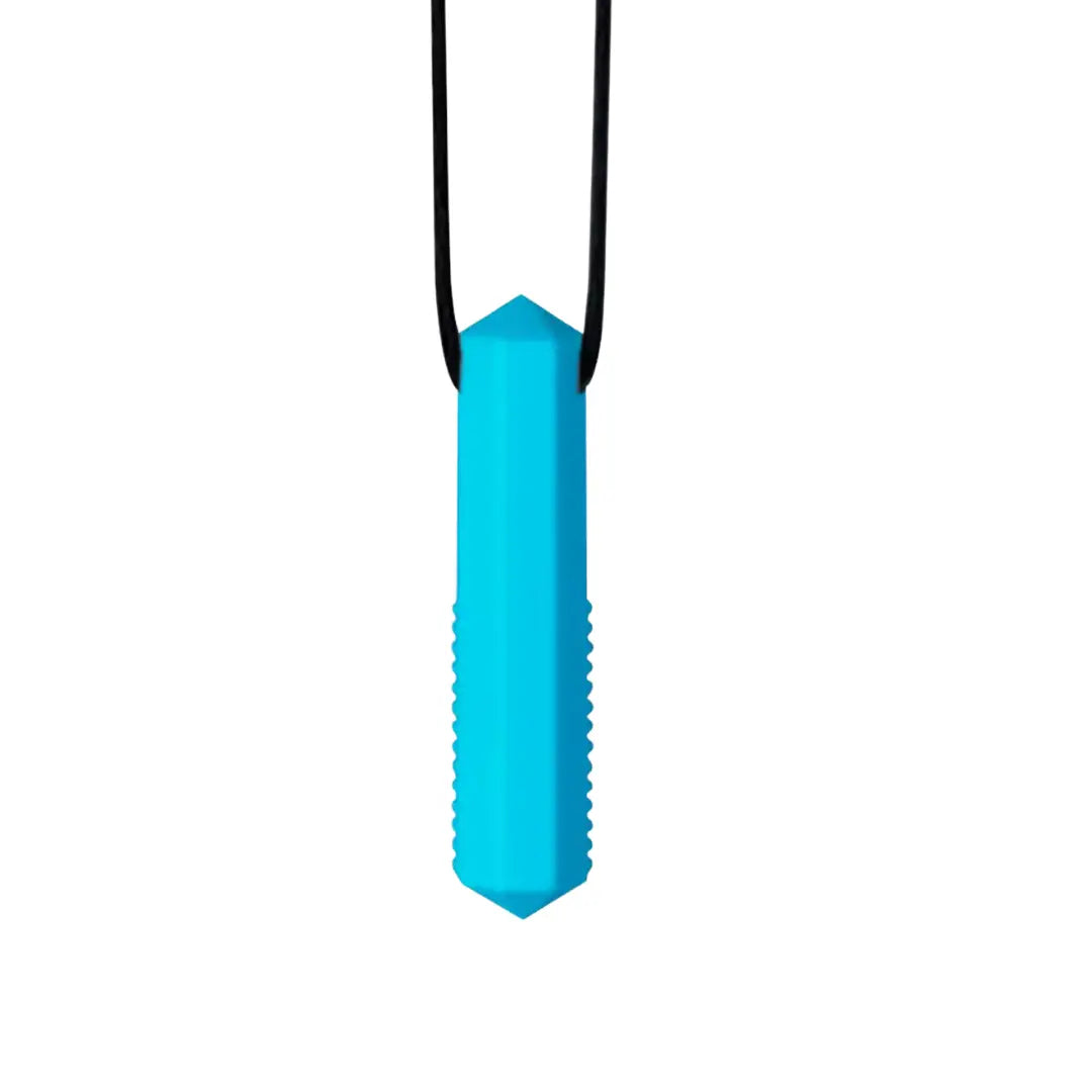 Gem Pendant Silicone Sensory Necklace Blue