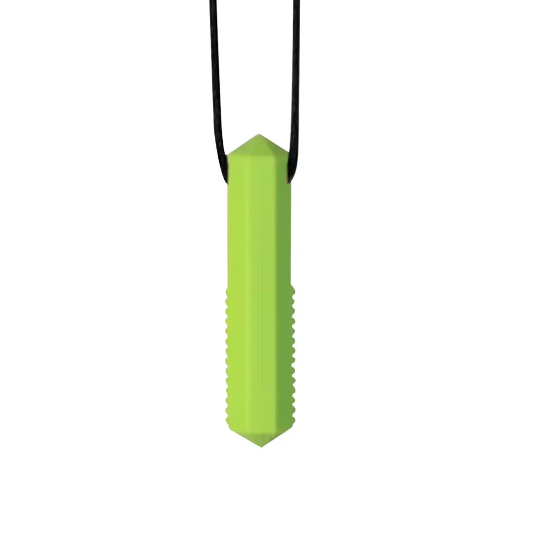 Gem Pendant Silicone Sensory Necklace Green