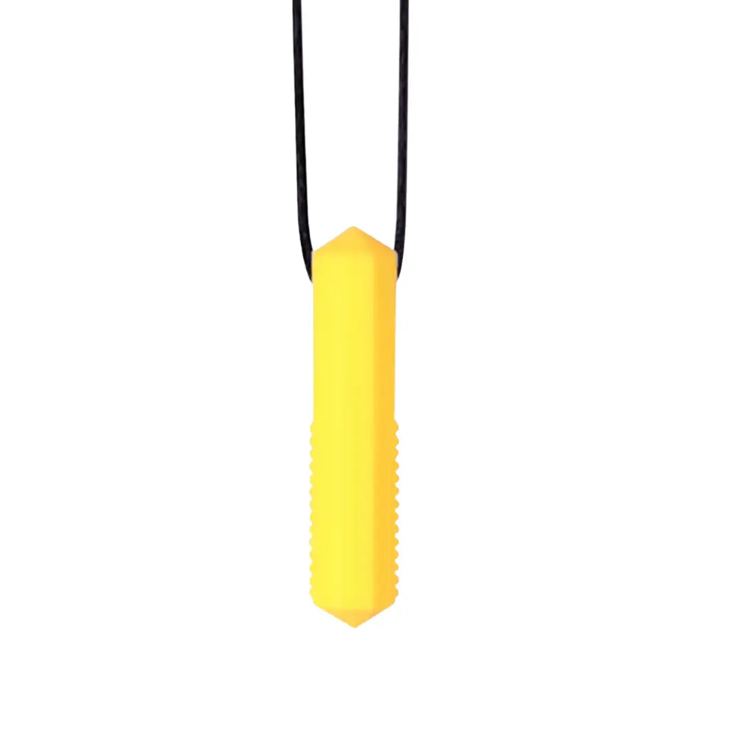 Gem Pendant Silicone Sensory Necklace Yellow