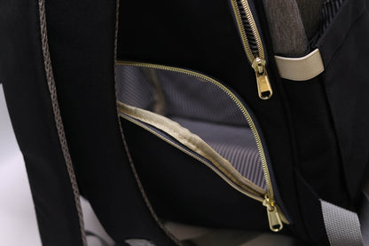 Nappy Bag Backpack Black and Grey Essential
